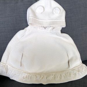 Baby GAP Heavy Knit Poncho with fringed bottom😍